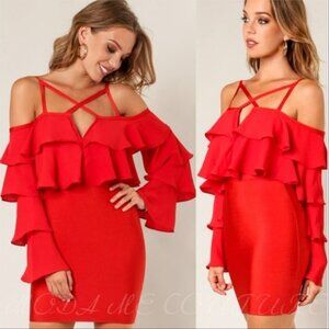 GLAM DOLLZ Bodycon Bandage Mini Dress